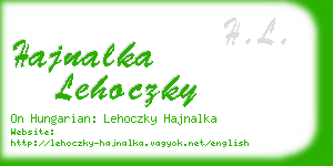 hajnalka lehoczky business card